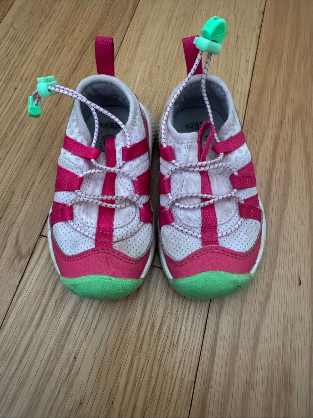 Keen Kids Slip-On Sneakers in Pink and Green